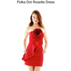 PEARL GEORGINA CHAPMAN MARCHESA ROSETTE FORMAL STRAPPLES MINI DRESS SIZE 0